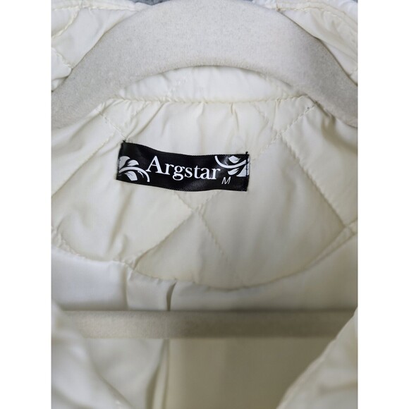 Argstar Jacket Vest Womens S White Quilted Lightweight Puffer Style Zip Pockets - Picture 3 of 16